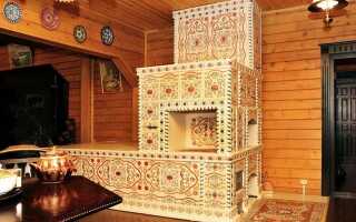 Облицовка печи керамической плиткой