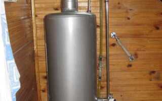 Колонка дровяная для душа на даче