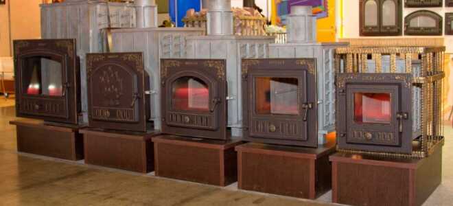 Дровяные чугунные печи для бани
